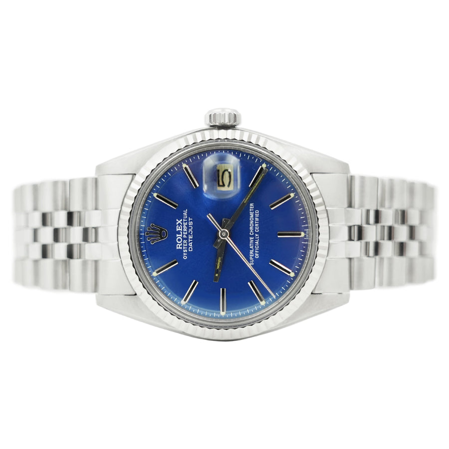 Rolex DateJust Blue Dial Stainless Steel Ref: 1601 - My Jewel World