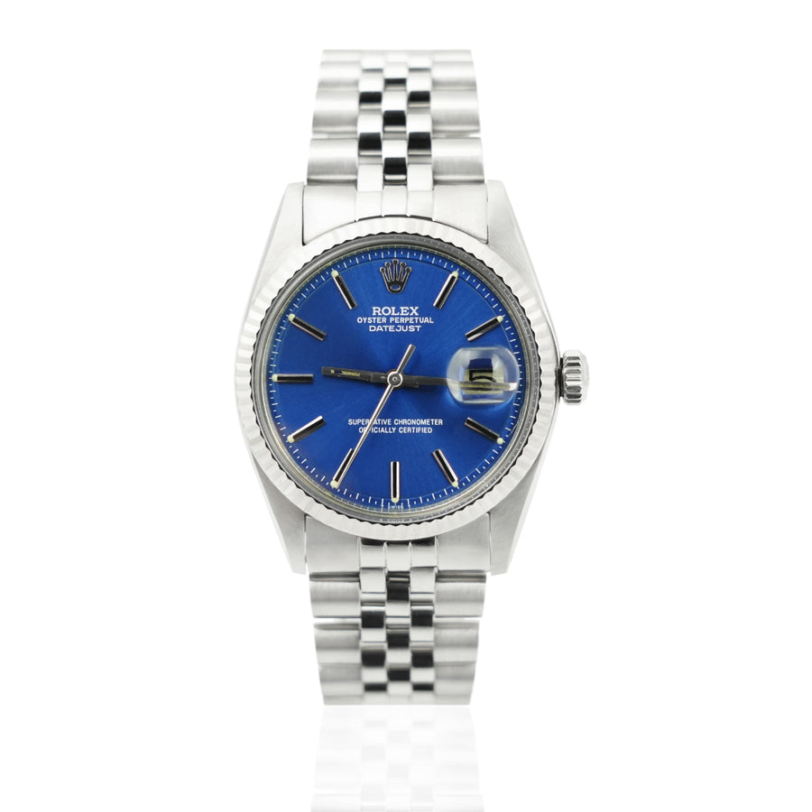 Rolex DateJust Blue Dial Stainless Steel Ref: 1601 - My Jewel World