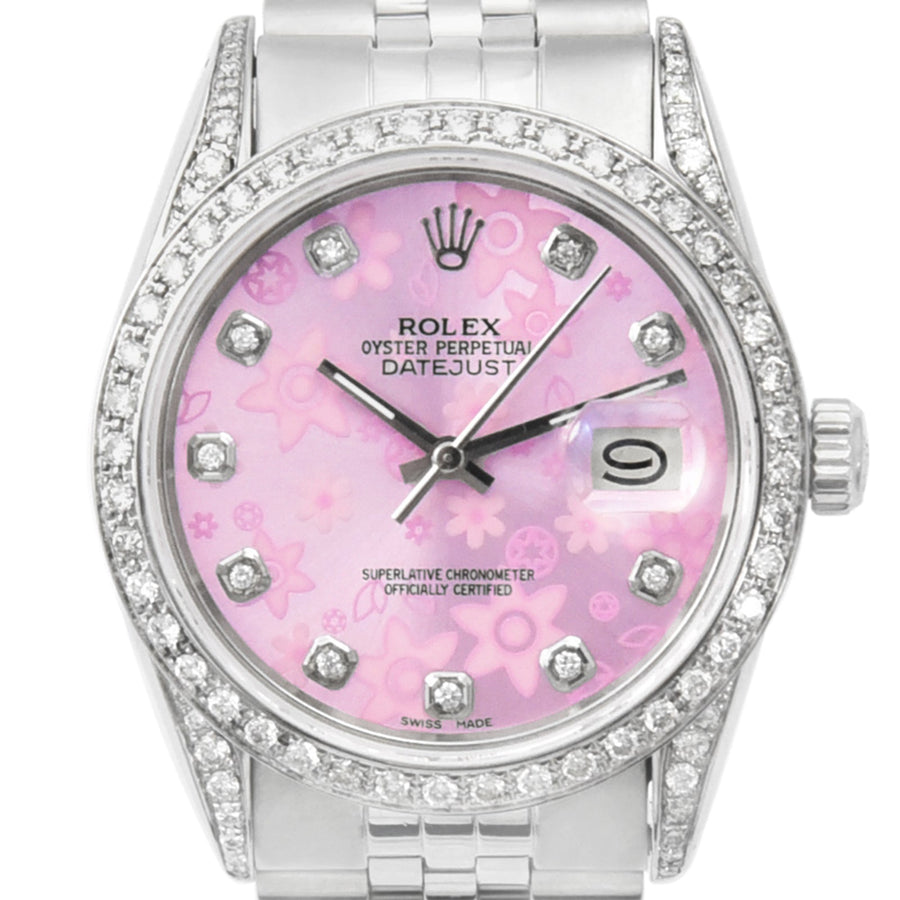 Rolex DateJust Pink Dial Stainless Steel Ref: 16014 - My Jewel World