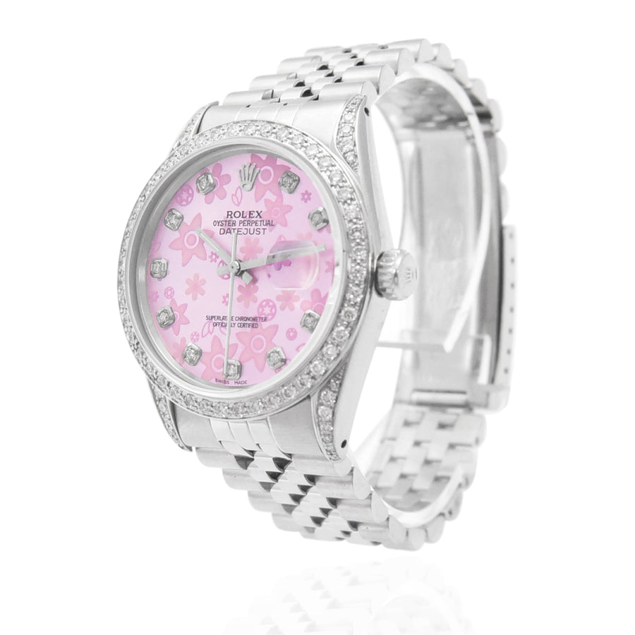 Rolex DateJust Pink Dial Stainless Steel Ref: 16014 - My Jewel World