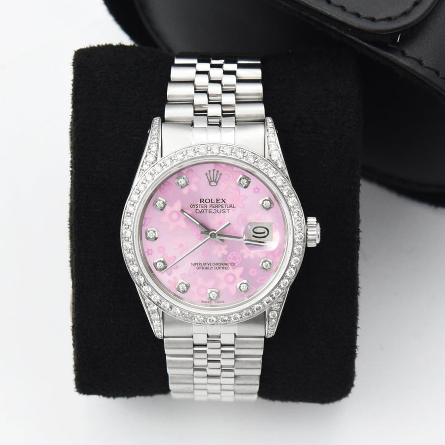 Rolex DateJust Pink Dial Stainless Steel Ref: 16014 - My Jewel World