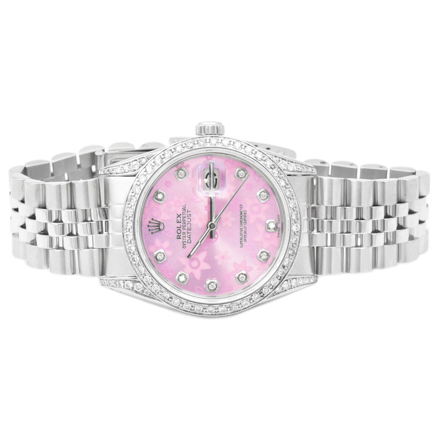 Rolex DateJust Pink Dial Stainless Steel Ref: 16014 - My Jewel World