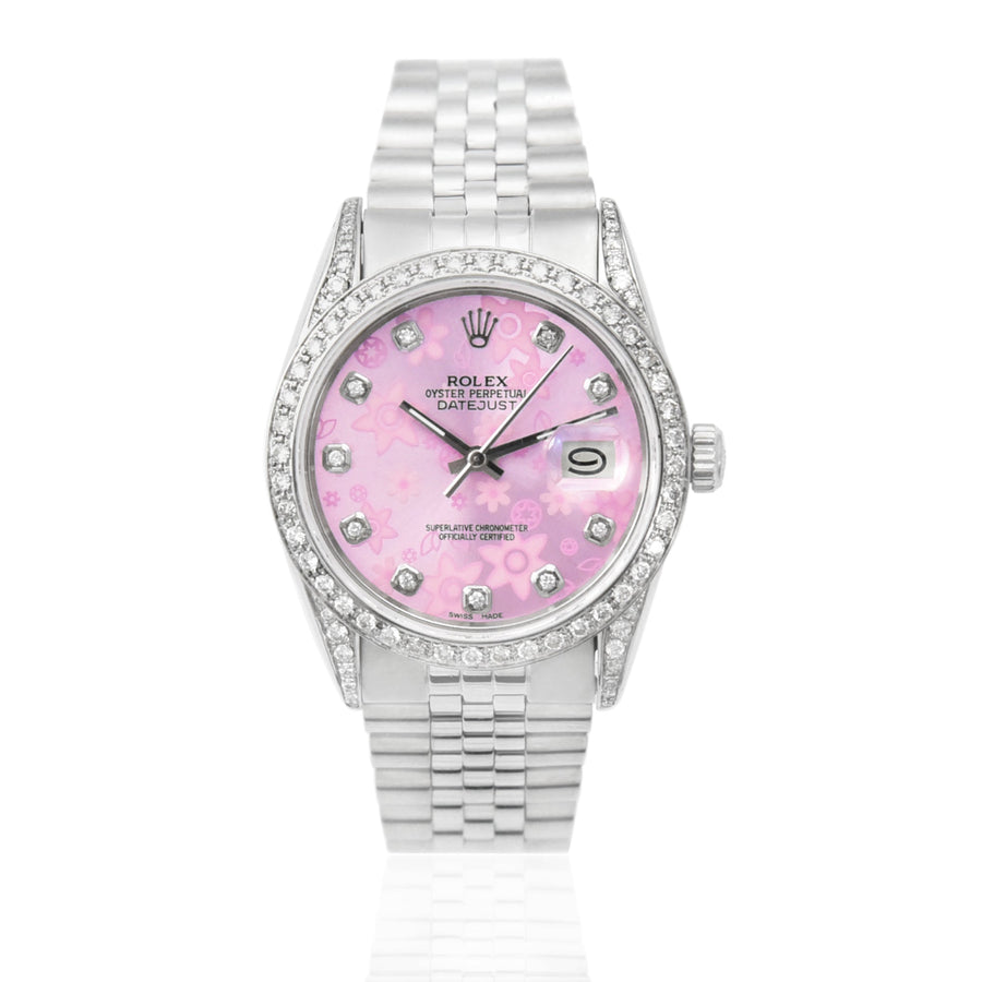 Rolex DateJust Pink Dial Stainless Steel Ref: 16014 - My Jewel World