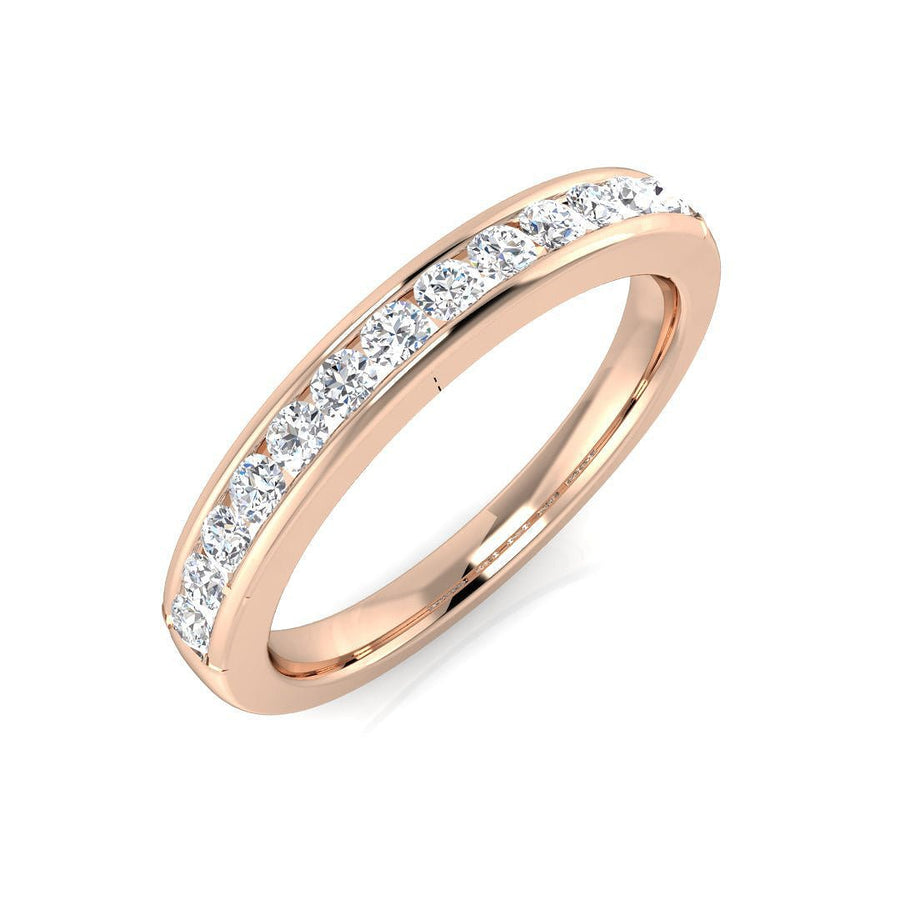 11 Stone Diamond Eternity Ring 0.25ct F-VS Quality in 18k Rose Gold - My Jewel World