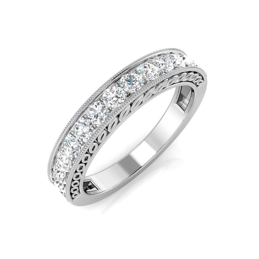 13 Stone Diamond Eternity Ring 0.50ct F-VS Quality in 18k White Gold - My Jewel World