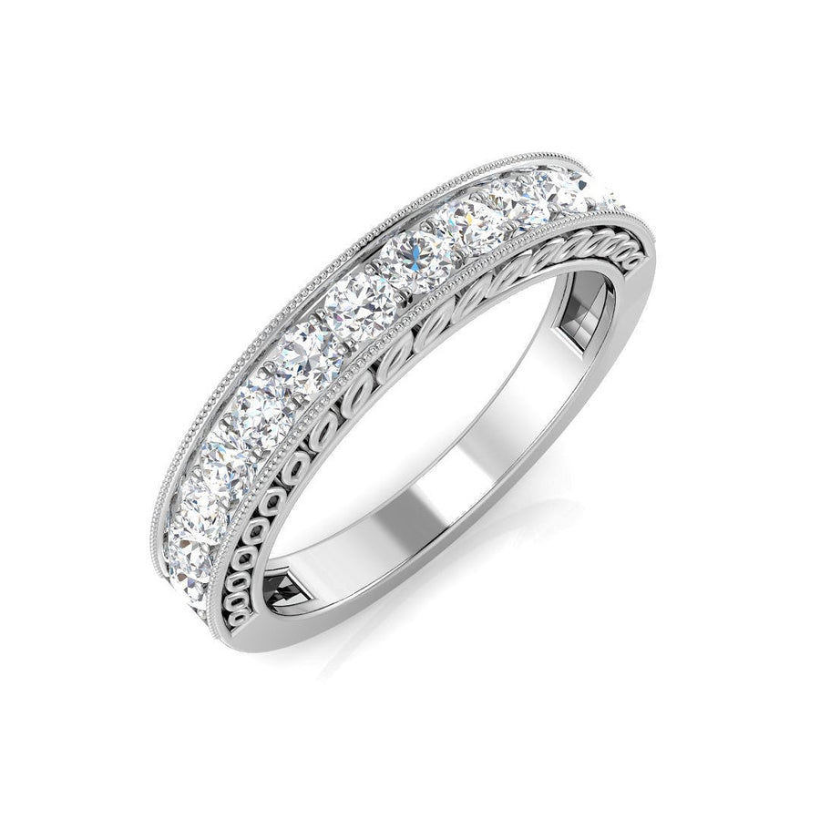 13 Stone Diamond Eternity Ring 0.50ct F-VS Quality in Platinum - My Jewel World