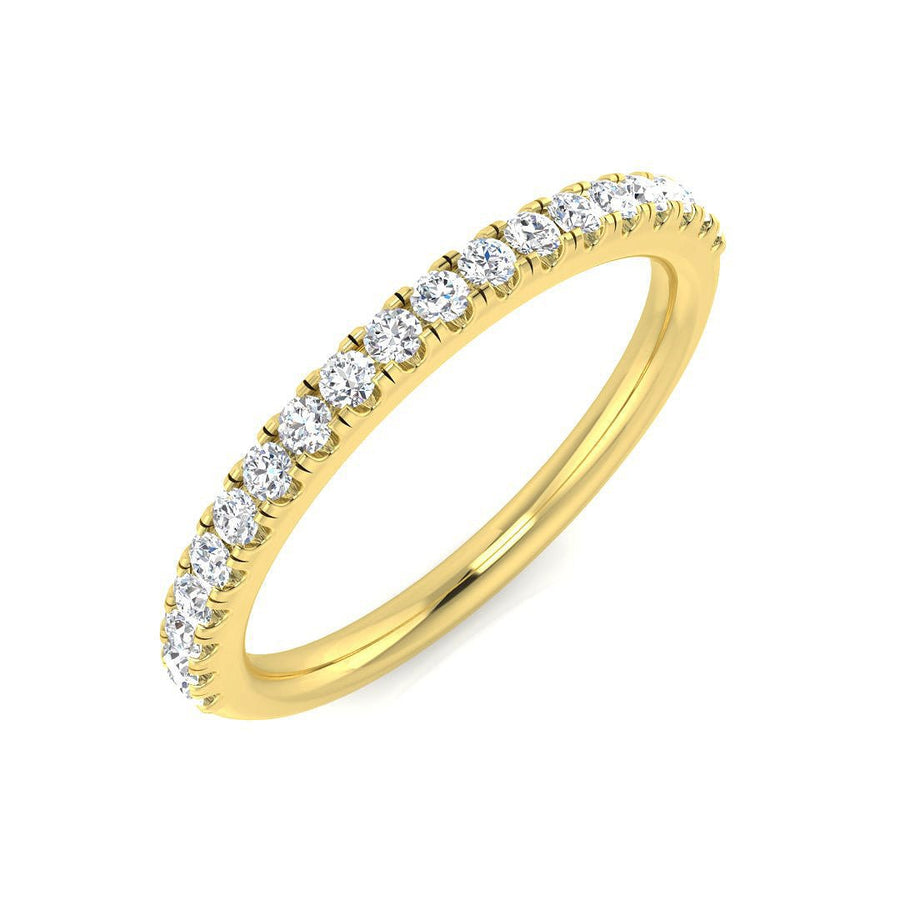 19 Stone Diamond Eternity Ring 0.25ct F-VS Quality in 18k Yellow Gold - My Jewel World