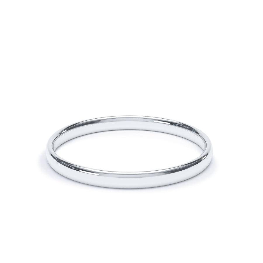 2mm Medium Weight Court Shape Wedding Ring in Platinum - My Jewel World