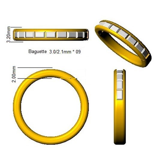 9 Stone Diamond Eternity Ring 0.60ct F-VS Quality in 18k White Gold - My Jewel World