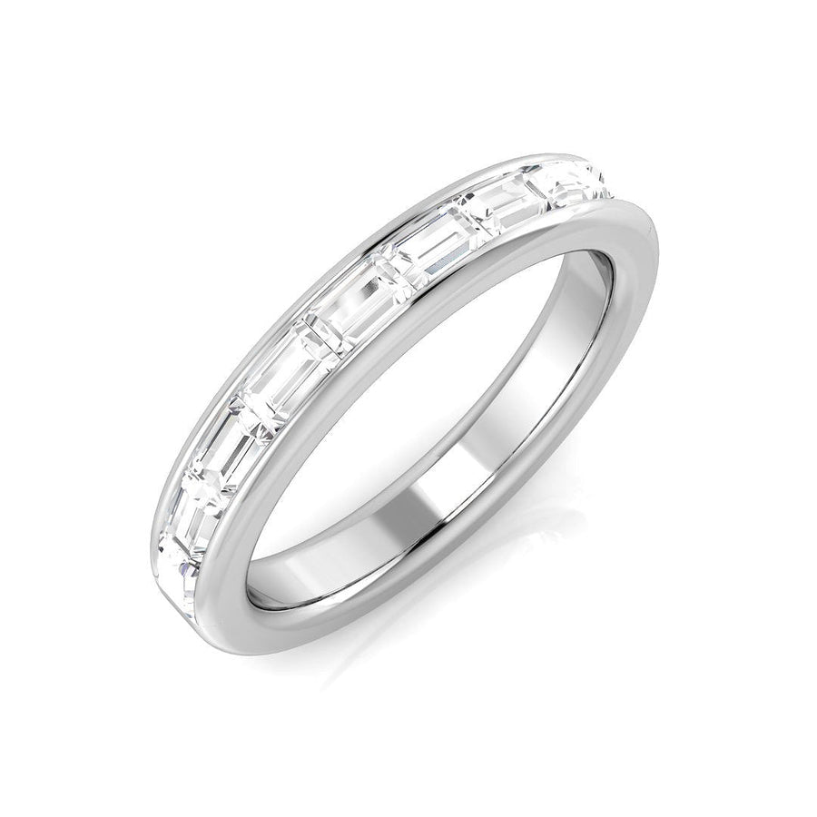 9 Stone Diamond Eternity Ring 0.60ct F-VS Quality in 18k White Gold - My Jewel World