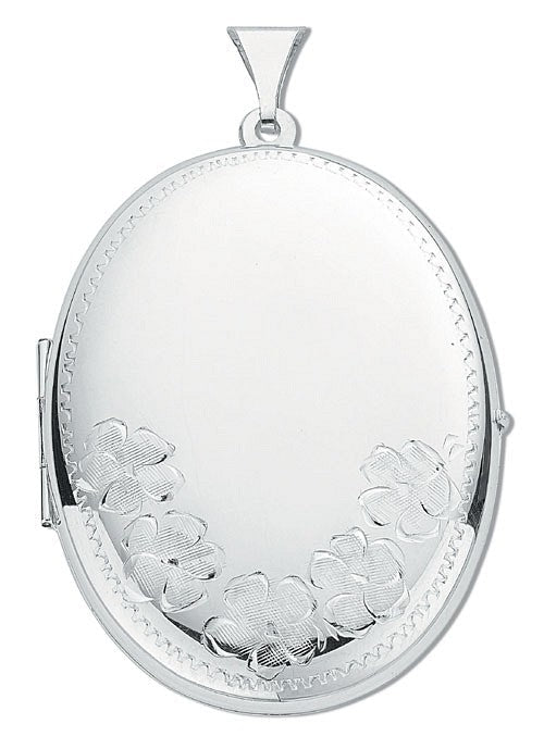 925 Silver Oval Shaped Locket Pendant Necklace - My Jewel World