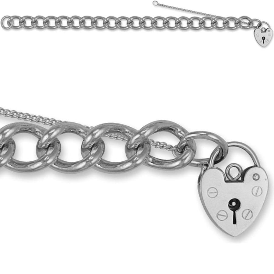925 Sterling Silver 10.0mm Charm Bracelet - My Jewel World