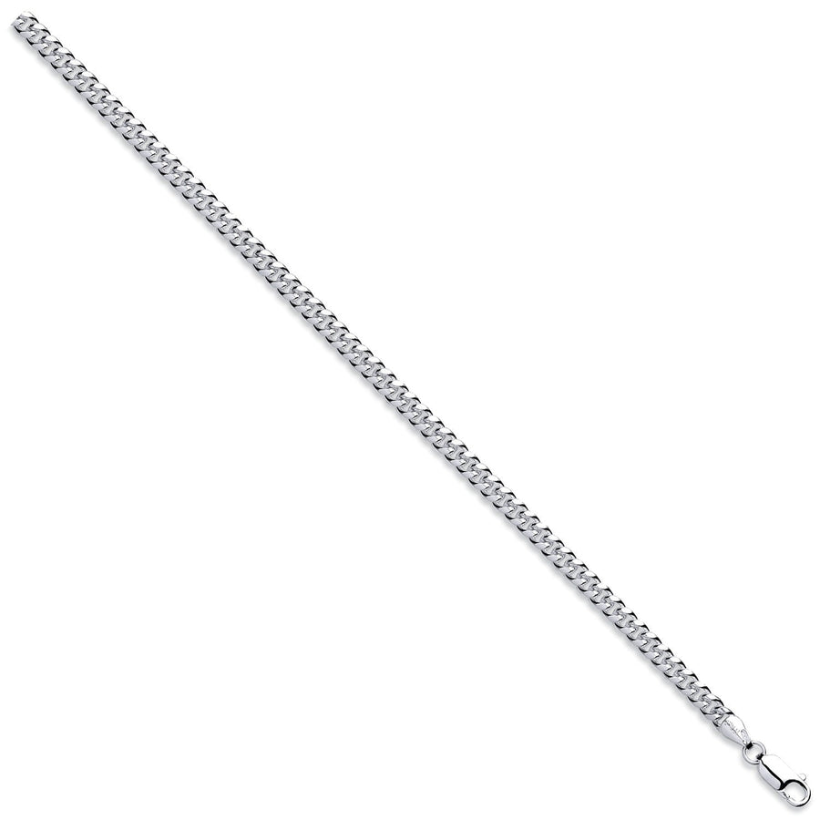 925 Sterling Silver 5mm 22 Inch Solid Cuban Curb Necklace 38.0g - My Jewel World