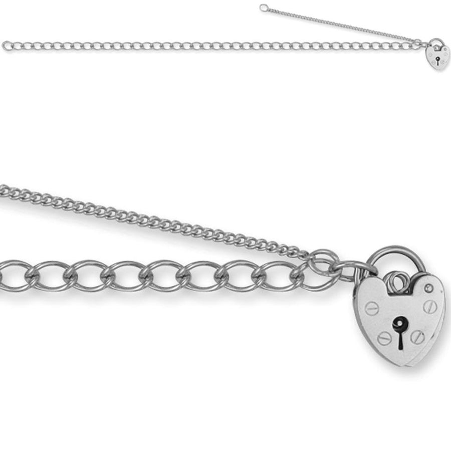 925 Sterling Silver 9.0mm Charm Bracelet - My Jewel World