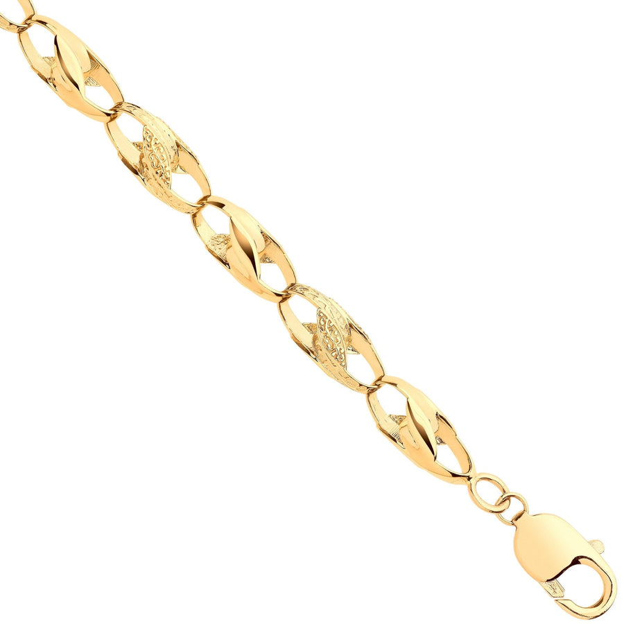 Solid gold deals engraved bracelet