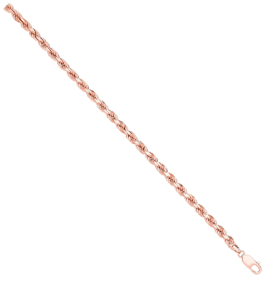 9ct Rose Gold Solid 5.2mm 22 Inch Rope Necklace 55.0g - My Jewel World
