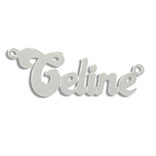 9ct White Gold Personalised Celine Style Name Necklace - My Jewel World