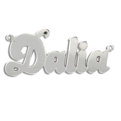 9ct White Gold Personalised Dalia Style Name Necklace - My Jewel World