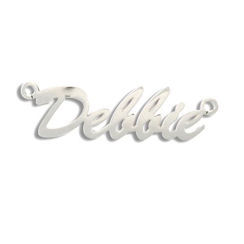 9ct White Gold Personalised Debbie Style Name Necklace - My Jewel World