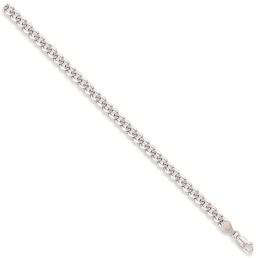 9ct White Gold Solid 3mm 18 Inch Curb Necklace 4.5g - My Jewel World