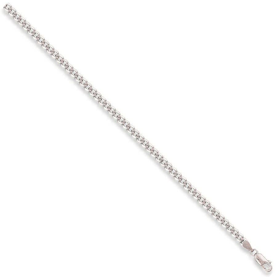 9ct White Gold Solid 4.5mm 18 Inch Curb Necklace 14.9g - My Jewel World