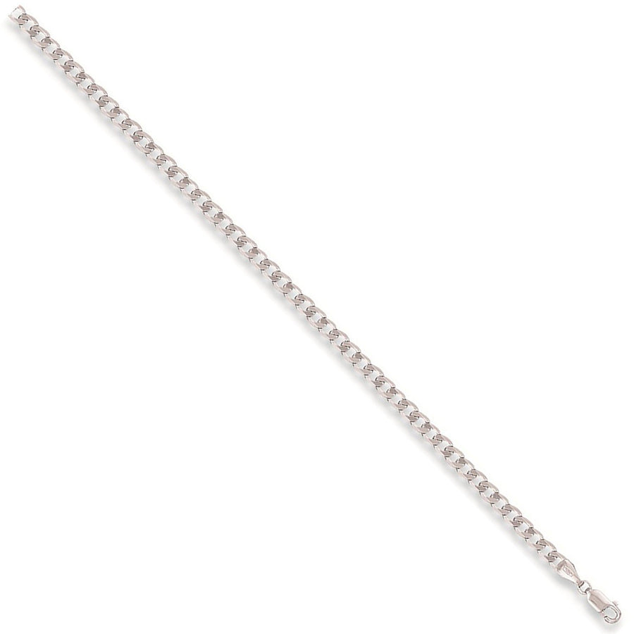 9ct White Gold Solid 4mm 16 Inch Curb Necklace 9.5g - My Jewel World