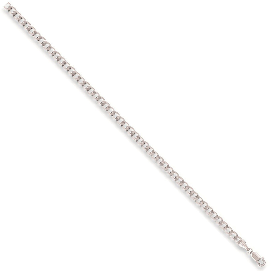 9ct White Gold Solid 4mm 24 Inch Curb Necklace 14.0g - My Jewel World