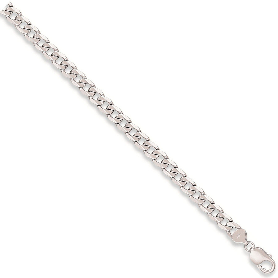 9ct White Gold Solid 6mm 28 Inch Curb Necklace 31.6g - My Jewel World