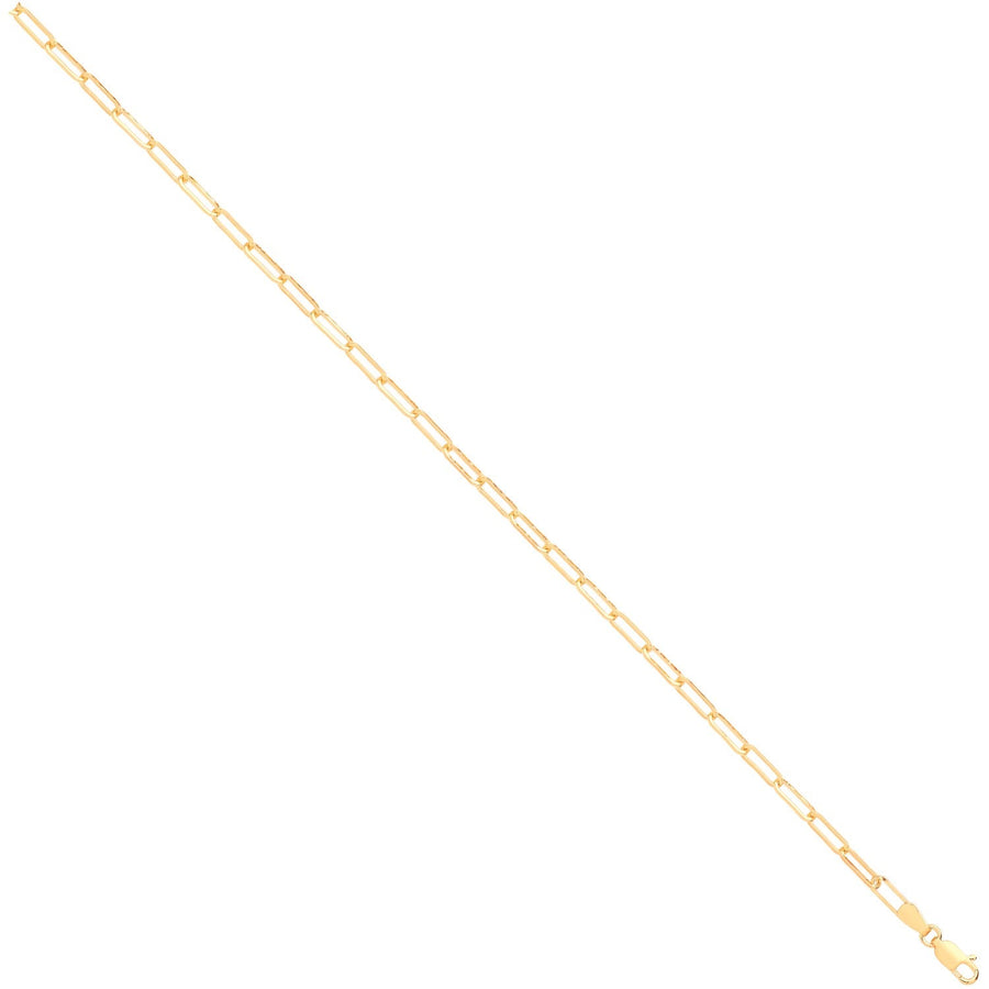 9ct Yellow Gold 3.3mm 16 Inch Paper Clip Necklace 5.6g - My Jewel World