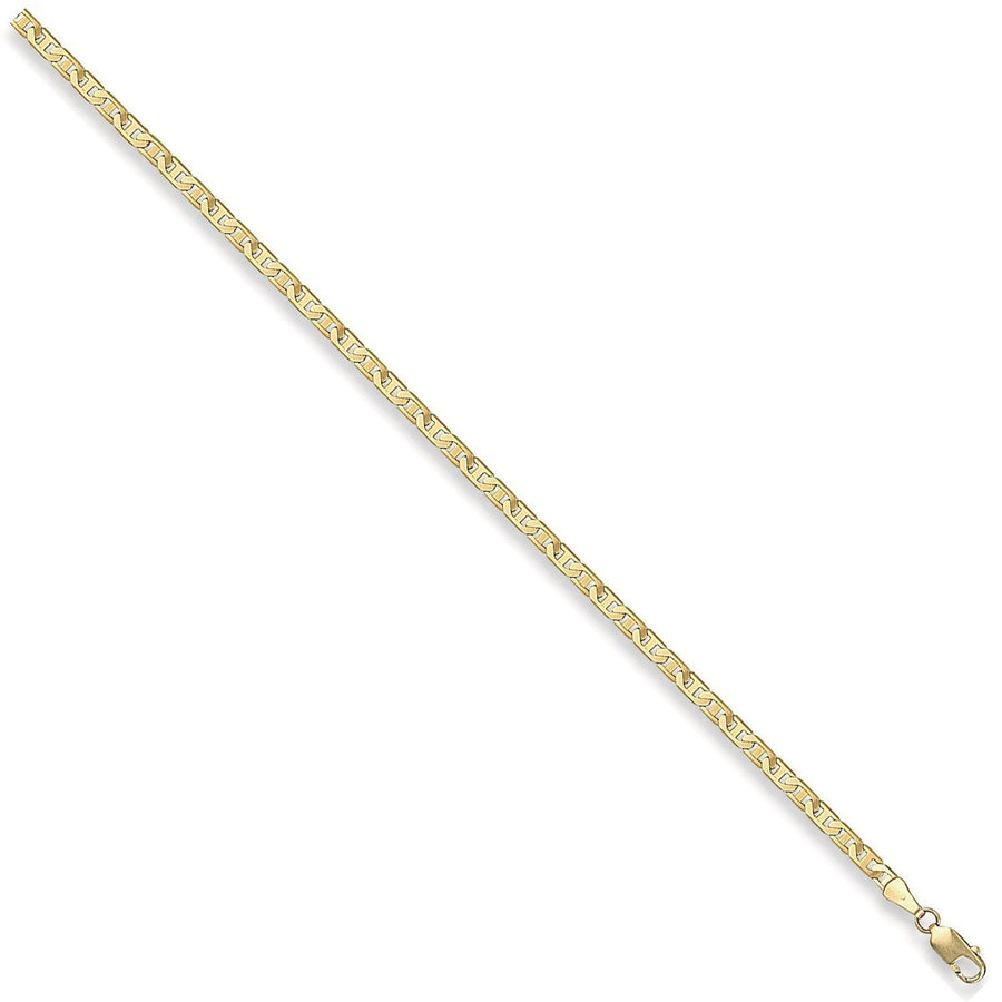 9ct Yellow Gold 3mm 16 Inch Flat Anchor Necklace 5.0g - My Jewel World