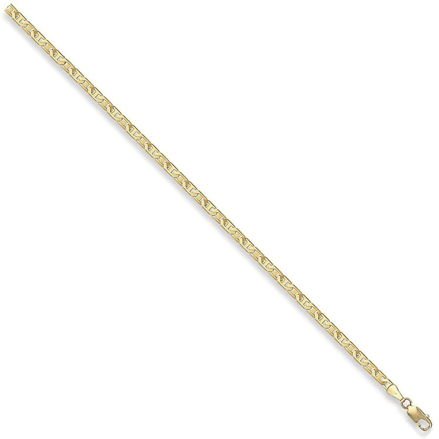 9ct Yellow Gold 3mm 24 Inch Flat Anchor Necklace 7g - My Jewel World