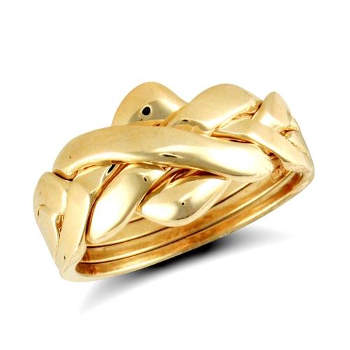 9ct Yellow Gold 4 Piece Puzzle Ring - My Jewel World