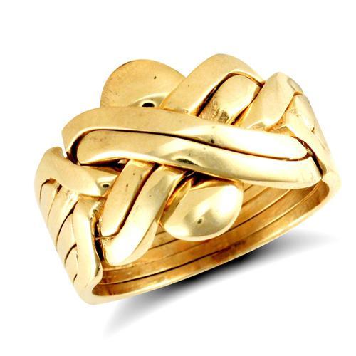 9ct Yellow Gold 6 Piece Puzzle Ring - My Jewel World
