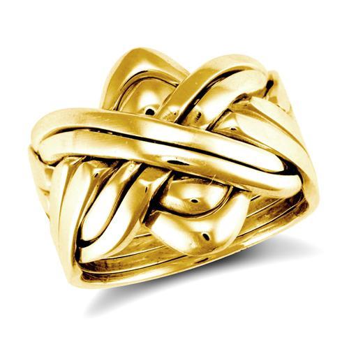 9ct Yellow Gold 8 Piece Puzzle Ring - My Jewel World
