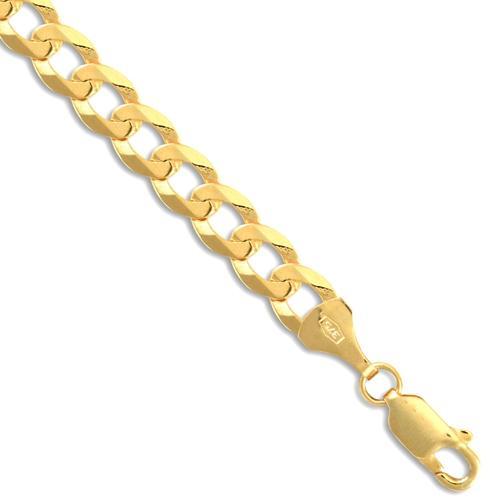 9ct Yellow Gold 8.5 Inch Curb Bracelet - My Jewel World