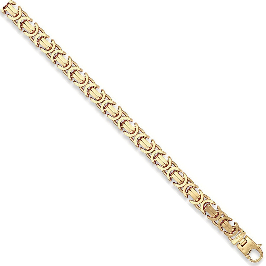 9ct Yellow Gold 9mm 20 Inch Flat Byzantine Necklace 83.0g - My Jewel World