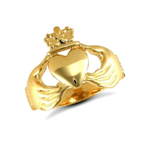 9ct Yellow Gold Claddagh Ring - My Jewel World