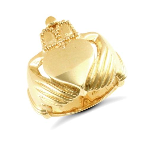 9ct Yellow Gold Claddagh Ring - My Jewel World