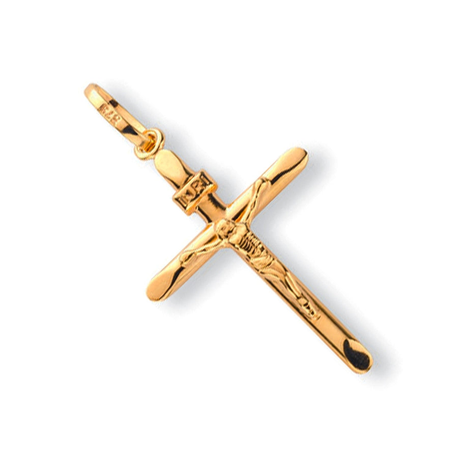 9ct Yellow Gold Crucifix Cross Pendant Necklace 0.6g - My Jewel World