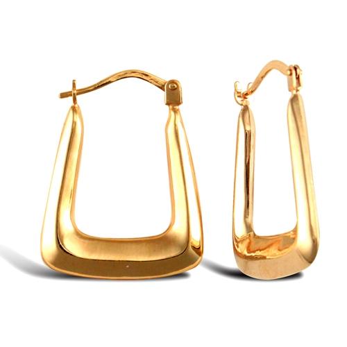 9ct Yellow Gold Handbag Creole Hoop Earrings 17x22mm - My Jewel World