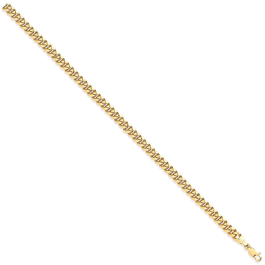 9ct Yellow Gold Hollow 4mm 18 Inch Domed Curb Necklace 12.7g - My Jewel World