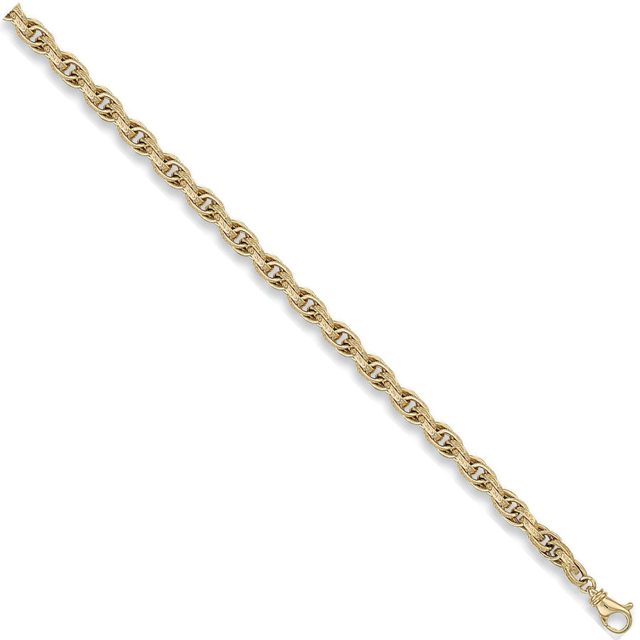 9ct Yellow Gold Hollow 5.6mm 18 Inch Prince of Wales Necklace 13.5g - My Jewel World