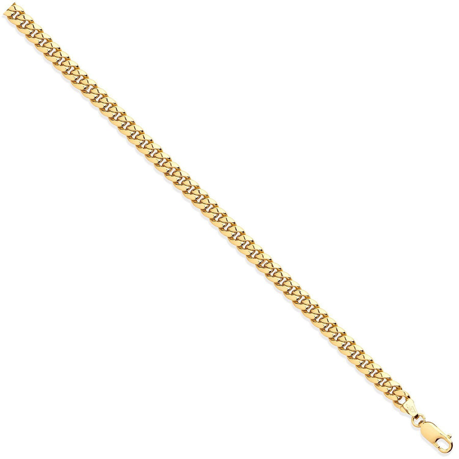 9ct Yellow Gold Hollow 5mm 18 Inch Domed Curb Necklace 16.0g - My Jewel World