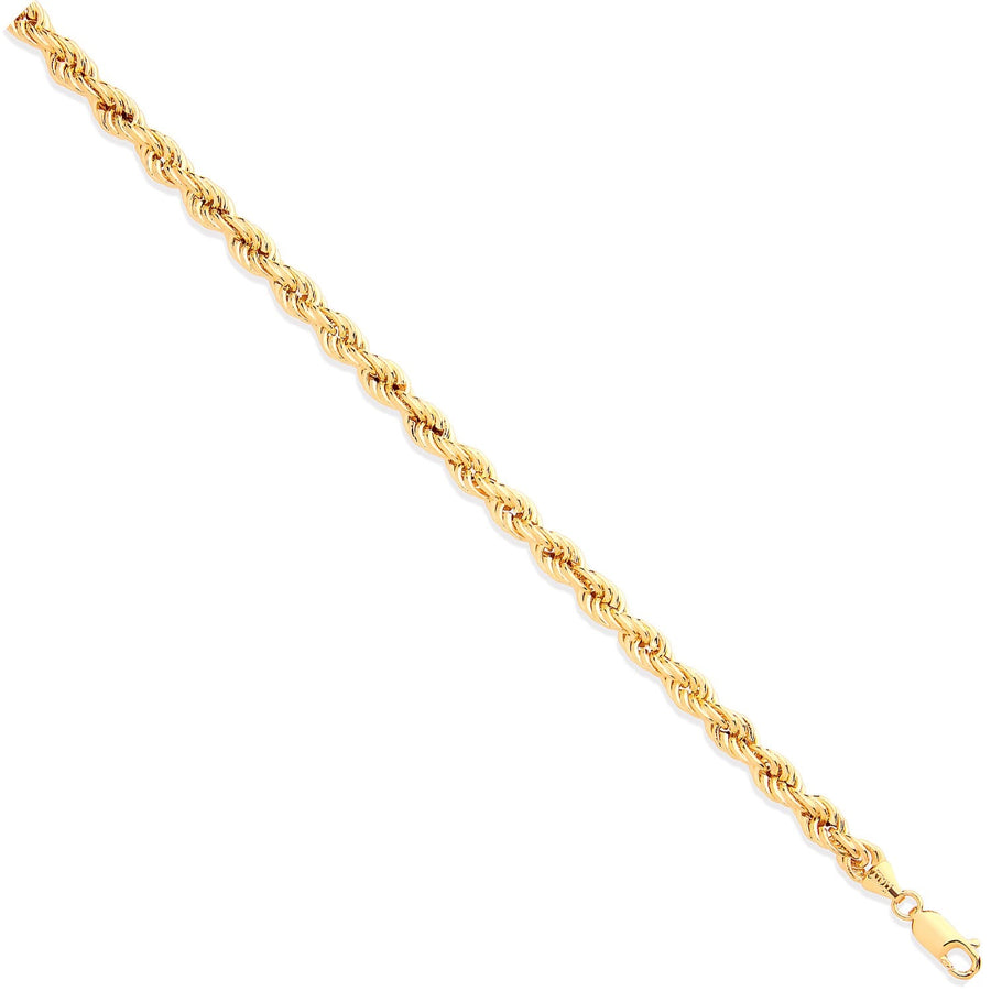 9ct Yellow Gold Hollow 6.3mm 18 Inch Rope Necklace 14.5g - My Jewel World