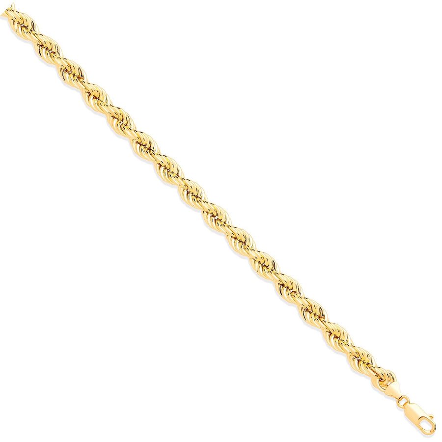 9ct Yellow Gold Hollow 9.0mm 22 Inch Rope Necklace 50.0g - My Jewel World