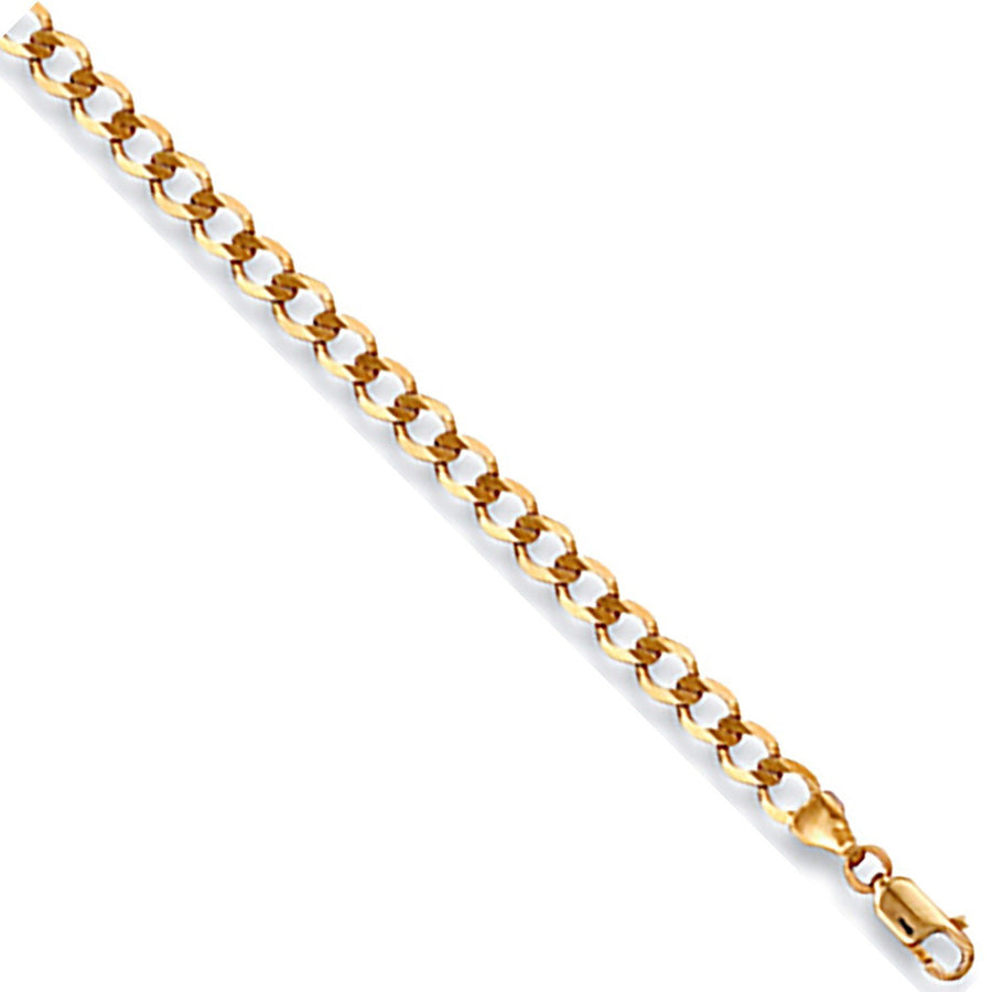 9ct Yellow Gold Light Weight 3.5mm 20 Inch Curb Necklace 6.0g - My Jewel World