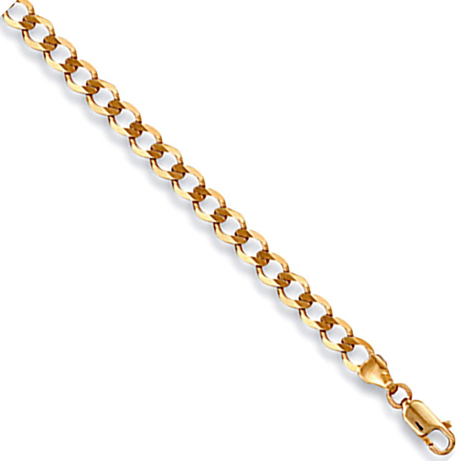 9ct Yellow Gold Light Weight 4.5mm 6 Inch Curb Bracelet 2.9g - My Jewel World