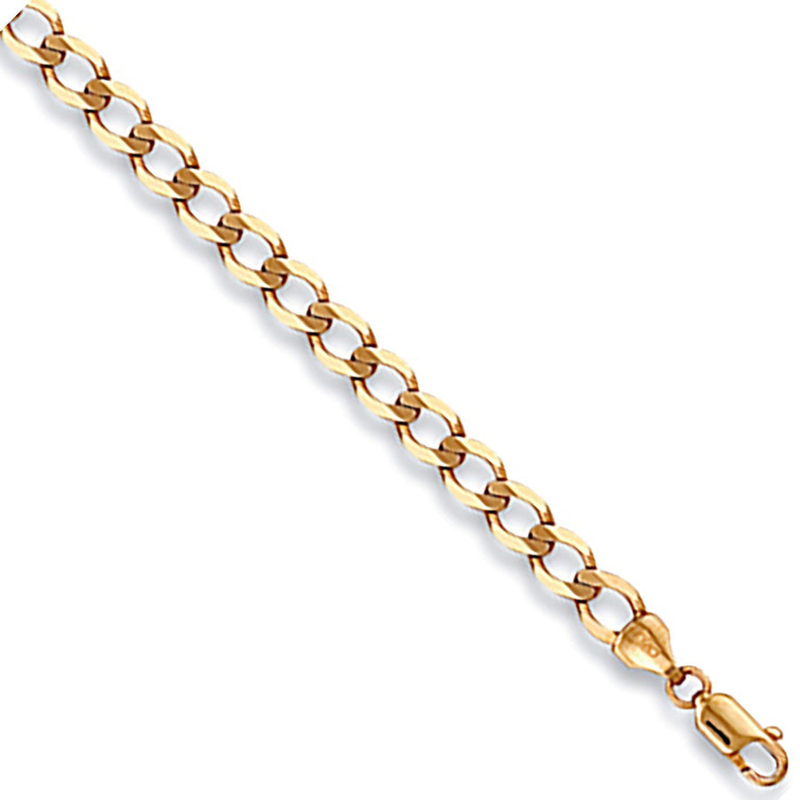 9ct Yellow Gold Light Weight 5mm 16 Inch Curb Necklace 9.5g - My Jewel World