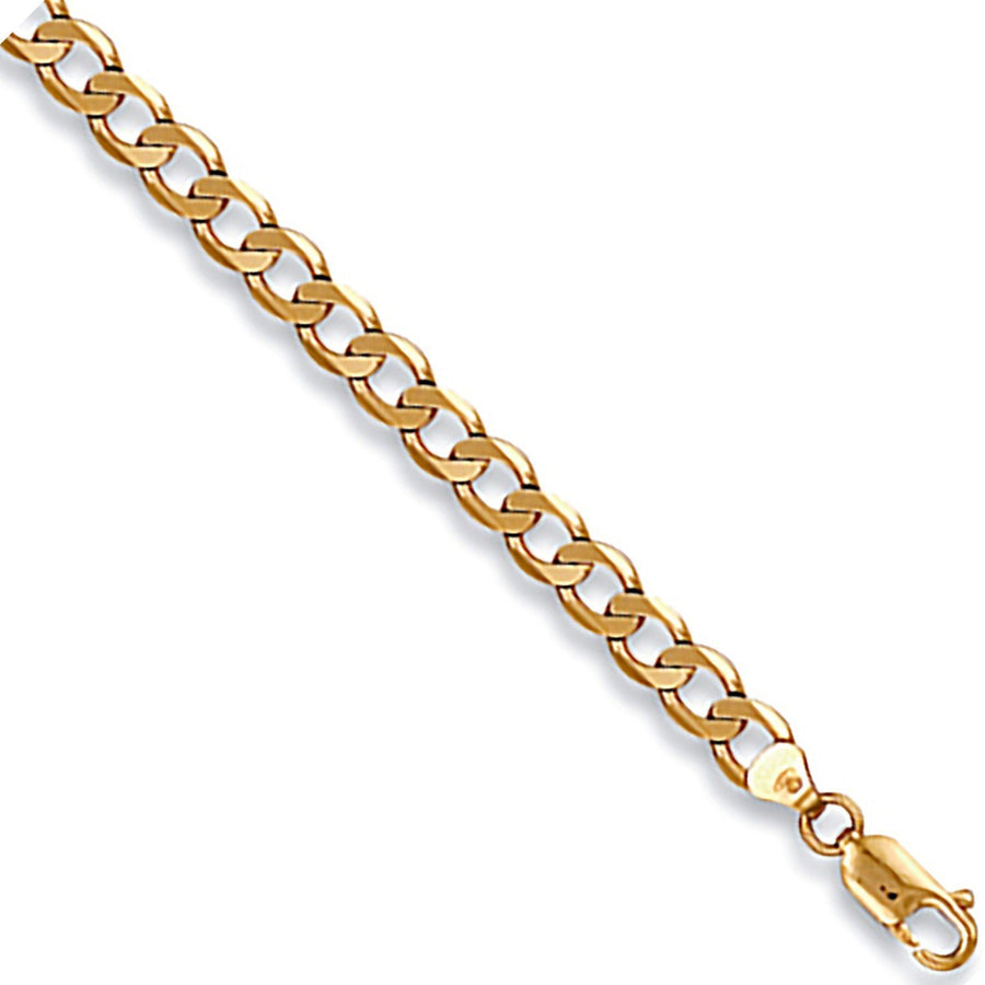 9ct Yellow Gold Light Weight 6mm 7 Inch Curb Bracelet 5.7g - My Jewel World