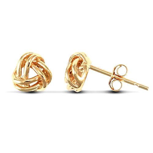 9ct Yellow Gold Love Knot Stud Earrings 1.4g - My Jewel World